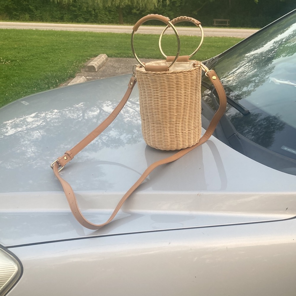 California Concepts Country Chic Wicker Basket Cooler W/bottle Holder Handbag - Picture 7 of 9
